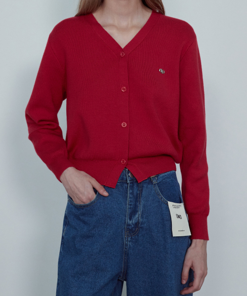ZERO PEELING VISCOSE V-NECK KNIT CARDIGAN_NFCA5267