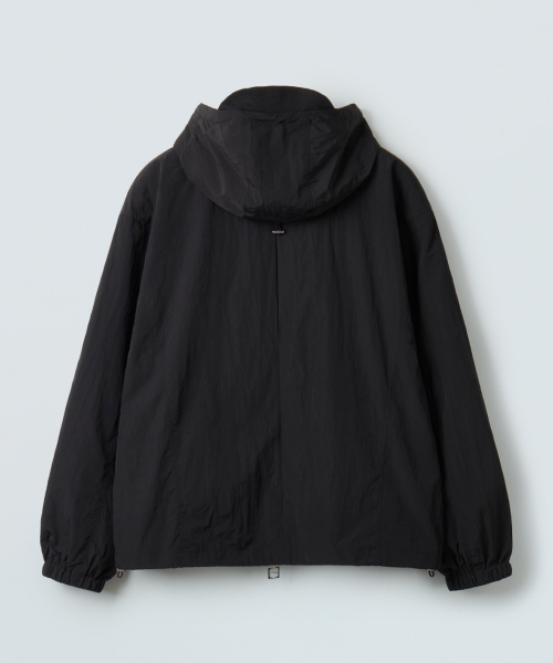 Ветровка из нейлона с разрезами (Black)