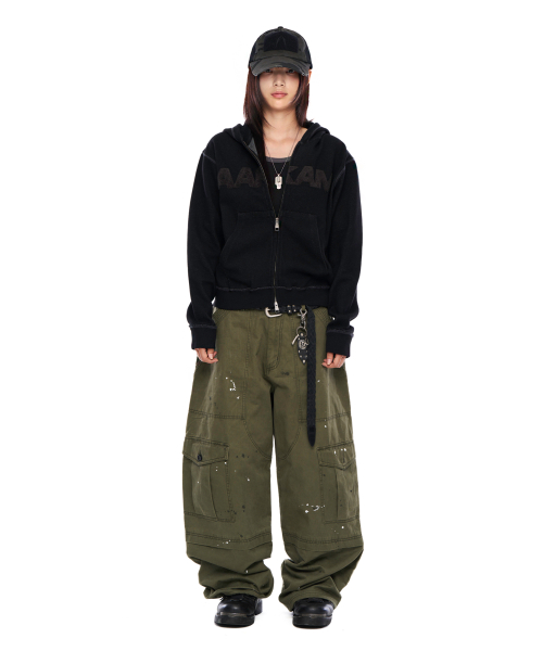 Boucle Logo Zip-Up Hoodie (чёрный)