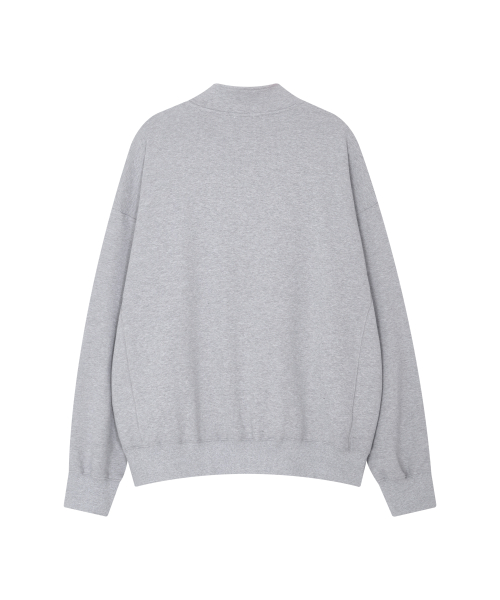 Sporty Half Zip-up - Melange серый