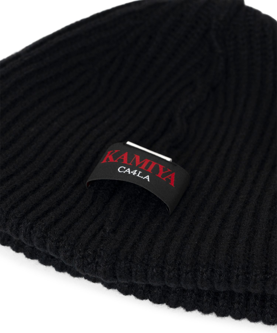 카미야(KAMIYA) CA4LA × KAMIYA “KMY” Beanie - BLACK - 사이즈 & 후기