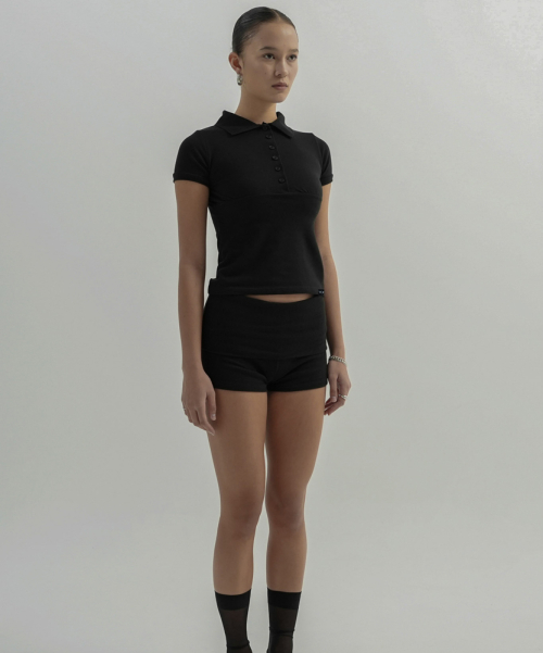 Flat Polo Top (чёрный)
