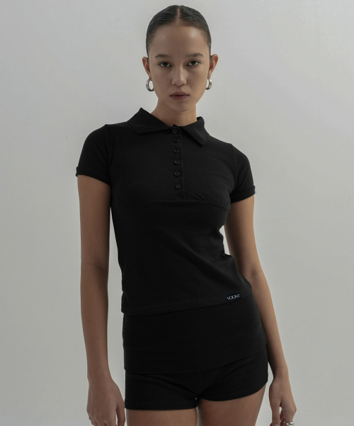 Flat Polo Top (чёрный)