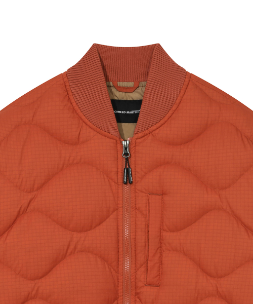 WAVE QUILTED BLOUSON JUMPER (ORANGE)