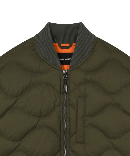 WAVE QUILTED BLOUSON JUMPER (KHAKI)