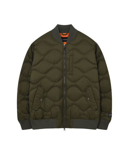 WAVE QUILTED BLOUSON JUMPER (KHAKI)