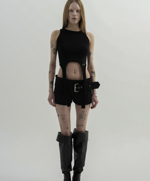 Latch Micro Belt Shorts (чёрный)
