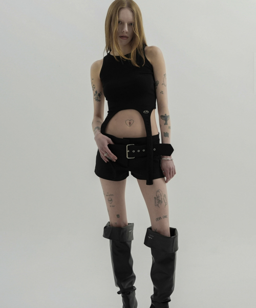 Latch Micro Belt Shorts (чёрный)