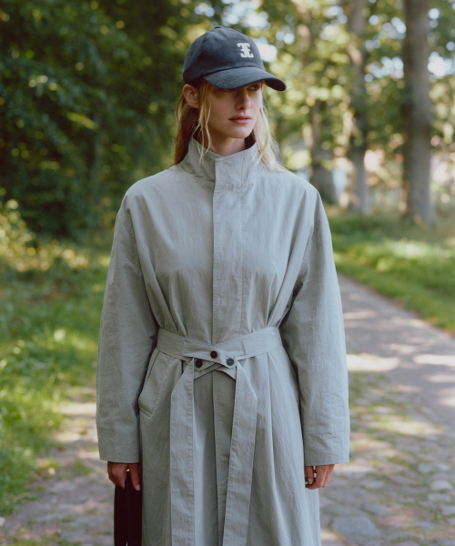 HIGH NECK TRENCH COAT [3COLOR]