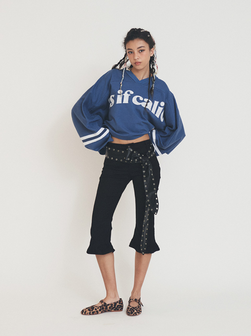 FRILL CAPRI брюки чёрный