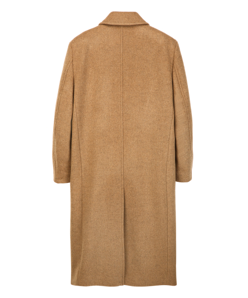 Шерстяное пальто мак структурированное Beige IECO5F001I2