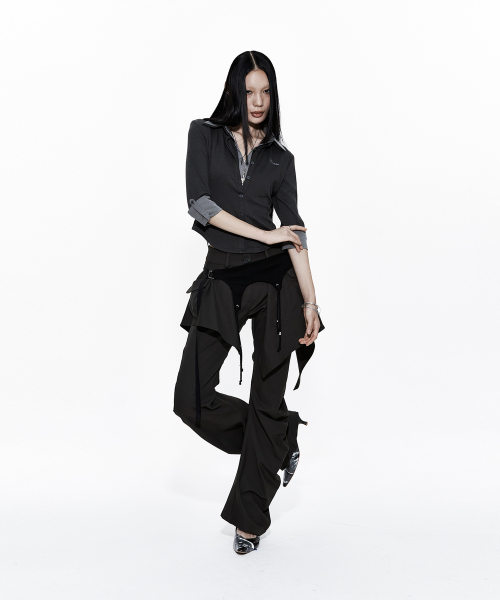 многослойный ремень брюки хаки
