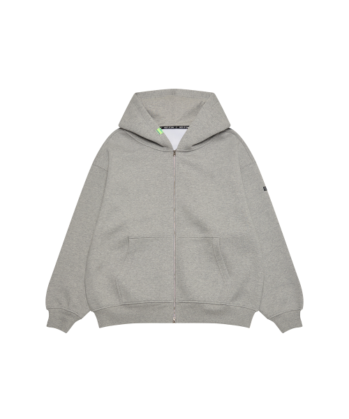 [L~4XL] Базовый худи на молнии 2WAY_Grey
