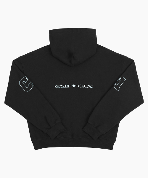 CLUB JERSEY ZIP-UP HOODIE BLACK
