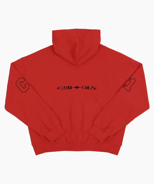 CLUB JERSEY ZIP-UP HOODIE RED