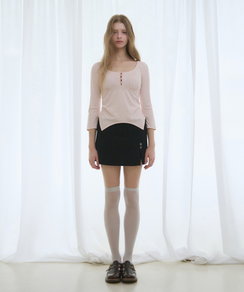 Шелковистый облегающий топ Arin [Baby Pink]