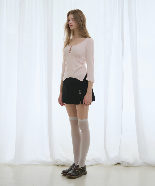 Шелковистый облегающий топ Arin [Baby Pink]