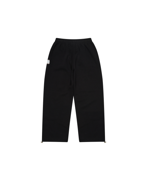 [L~4XL] Signature Big size широкий Sweat брюки_чёрный