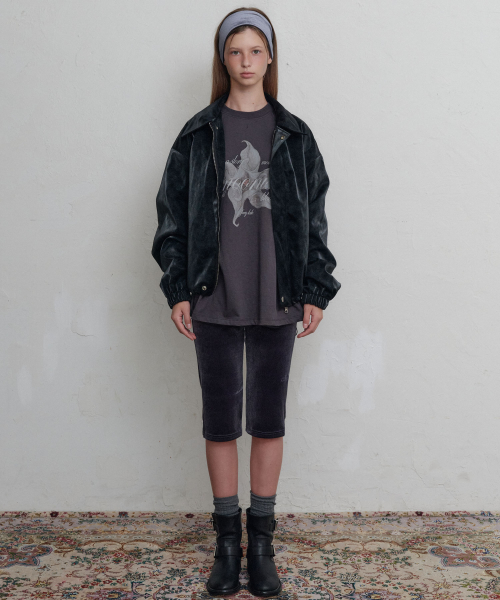 Moon velour capri брюки (Midnight grey)