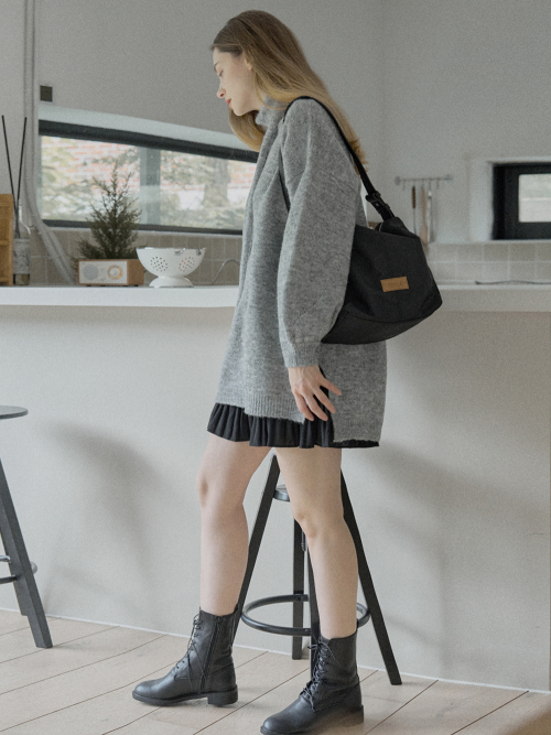 Muffler Set длинный Knit Pullover - GREY
