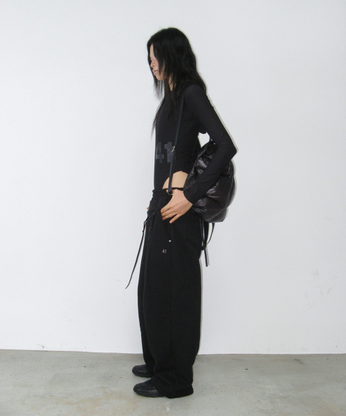 многослойный Sweatбрюки / чёрный
