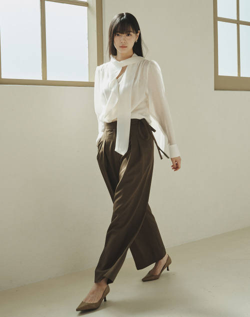 SHIRRING TIE BLOUSE блузка с завязками 5 цветов