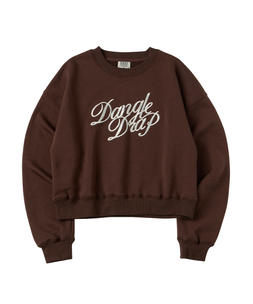 Кроп-свитшот DGDP с вышивкой_Brown