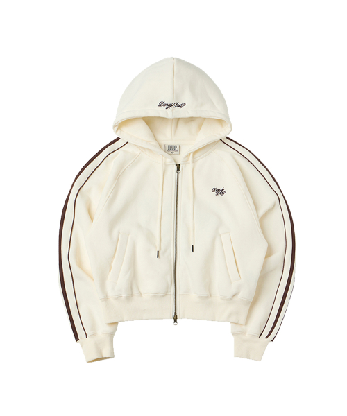 DGDP Lettering Track Crop zip-up худи_кремовый