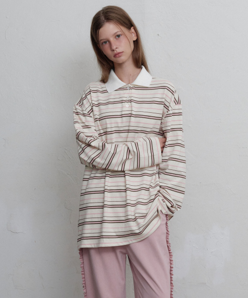 Tale stripe PK длинный рукав (Pink)