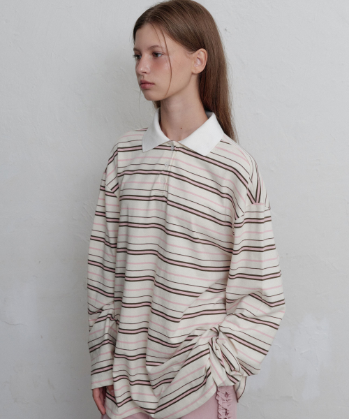 Tale stripe PK длинный рукав (Pink)