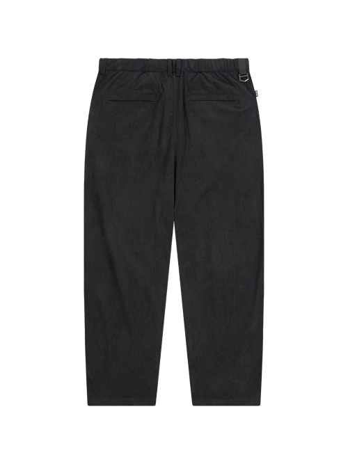 Широкие вельветовые брюки с тремя складками (Black)