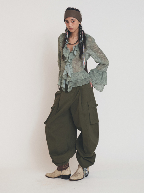 OVERSLASH CARGO PANTS KHAKI