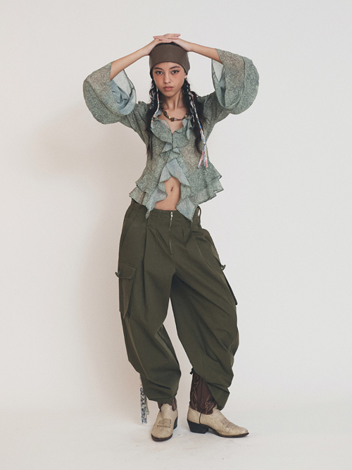 OVERSLASH CARGO PANTS KHAKI
