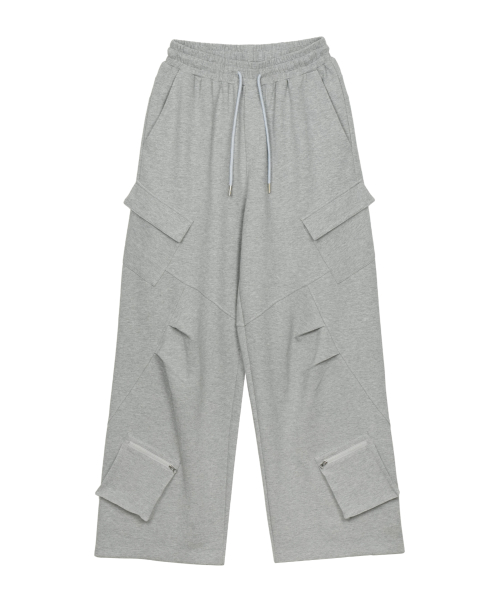 Slant Pleats Multi Cargo Sweat брюки M.Gray