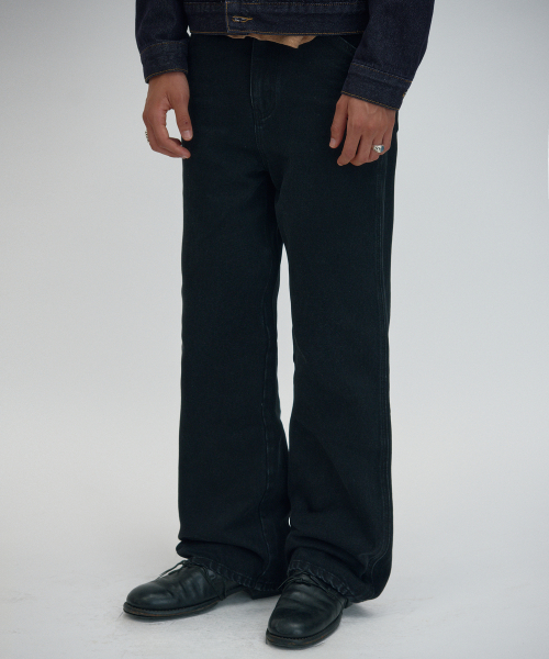 SLIM FLARE DENIM [BLACK]