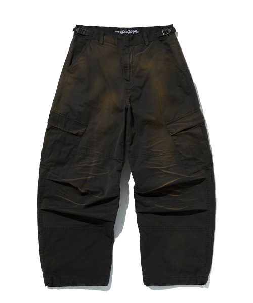 WASHED CARGO PANTS [DARK BLACK]