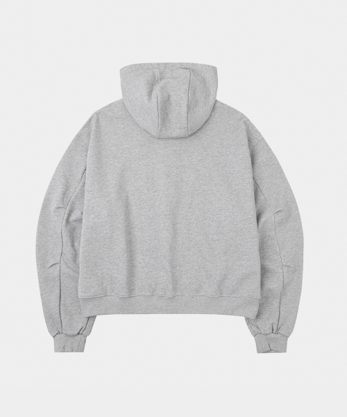 Плотный хлопковый кардиган с капюшоном Grey