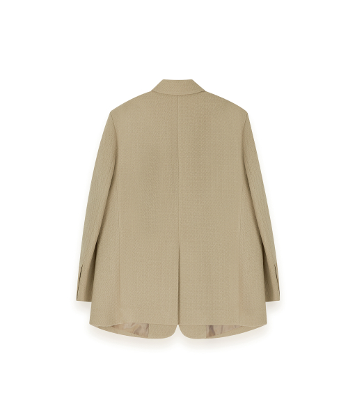 R-0033 / OVERSIZED TWEED BOX-BLAZER(BEIGE)