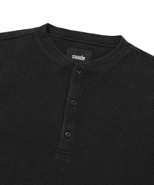 THERMAL HENLEY NECK [BLACK]