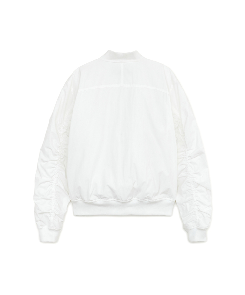 Over Fit ширинг Bomber пиджак, WHITE