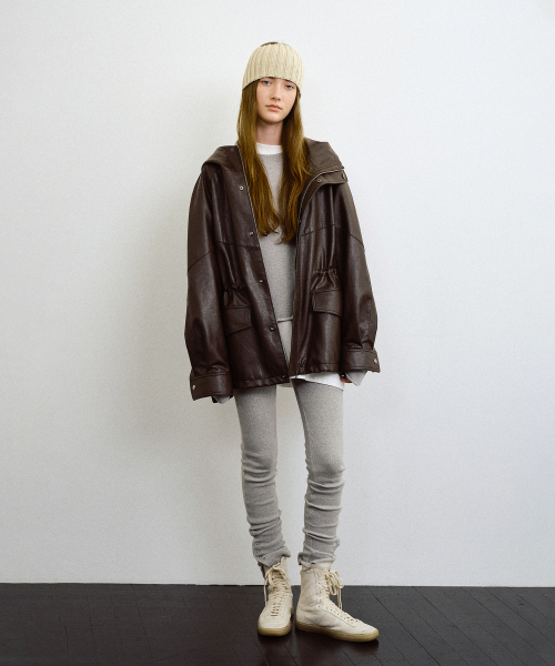 Куртка Philo из экокожи (Dark Brown)