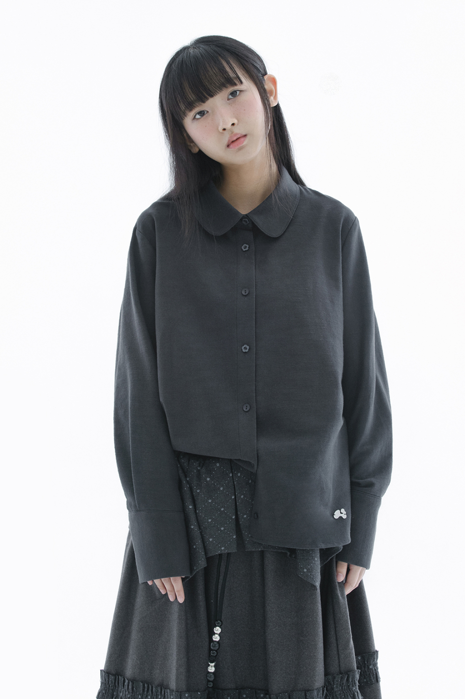 COLLAR SHIRT - 3 COLORS CHARCOAL