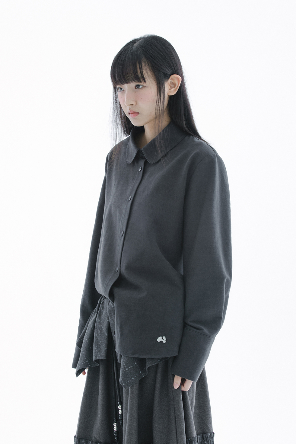COLLAR SHIRT - 3 COLORS CHARCOAL
