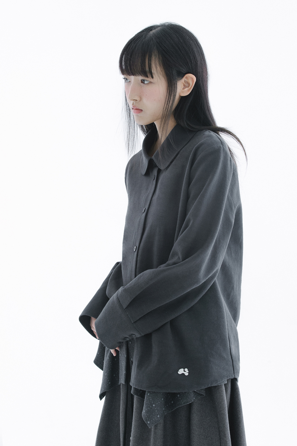 COLLAR SHIRT - 3 COLORS CHARCOAL