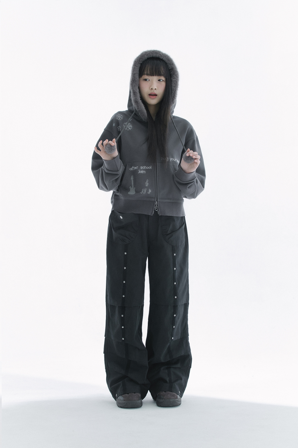 STAR PANTS - 2 COLORS BLACK