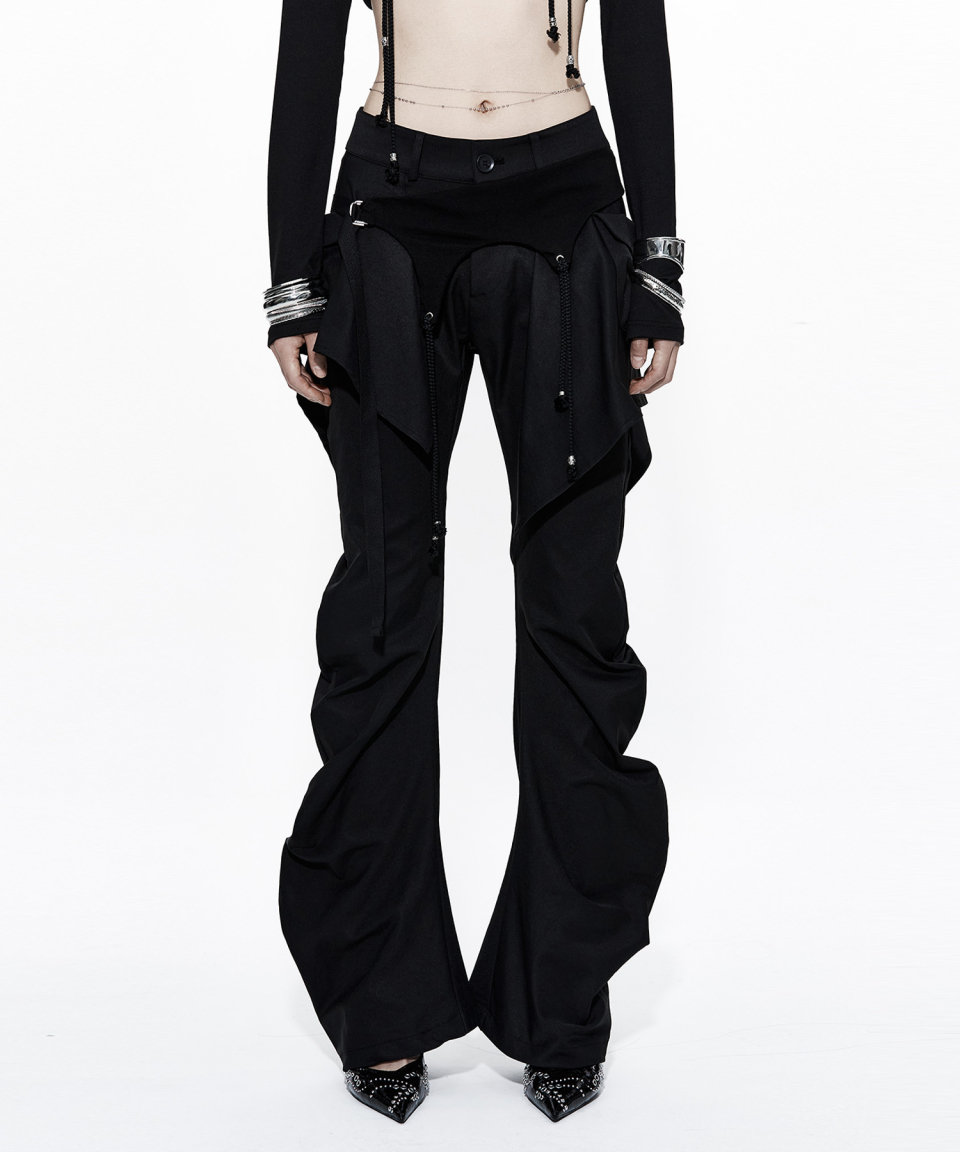 パンツ Kashiko Layered Strap Pants Black 카시코(KASHIKO) Layered Strap Pants Black - 사이즈 & 후기 | 무신사