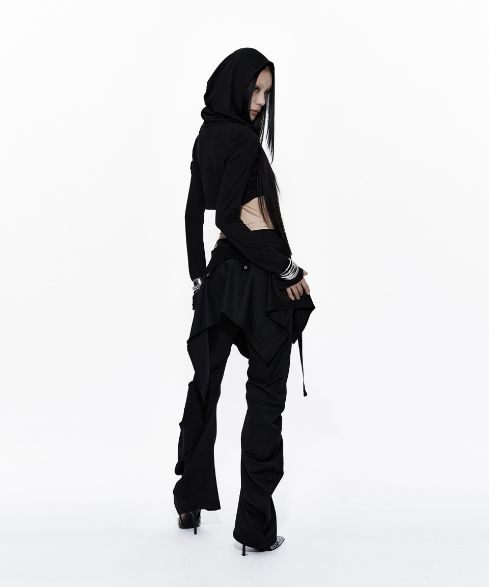 パンツ Kashiko Layered Strap Pants Black Kashiko Layered Strap Pants Black Kashiko Layered Strap Pants