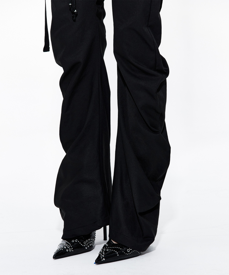 카시코(KASHIKO) Layered Strap Pants Black - 사이즈 & 후기 | 무신사