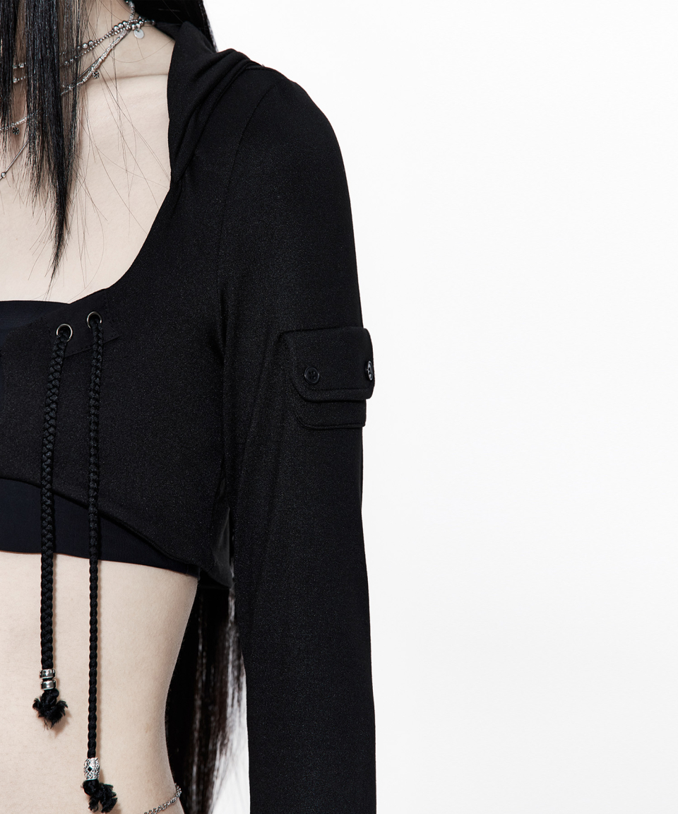 카시코(KASHIKO) Hooded Bolero Cardigan - 사이즈 & 후기 | 무신사
