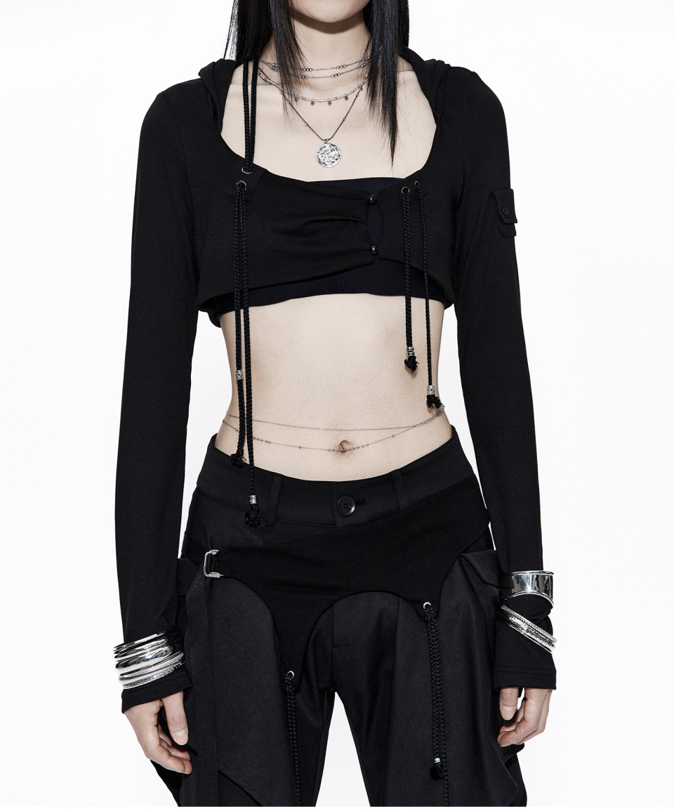 카시코(KASHIKO) Hooded Bolero Cardigan - 사이즈 & 후기 | 무신사